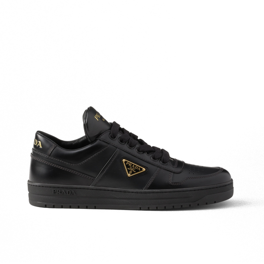 Prada Downtown Leather Low Top Sneakers Black (Women's)
