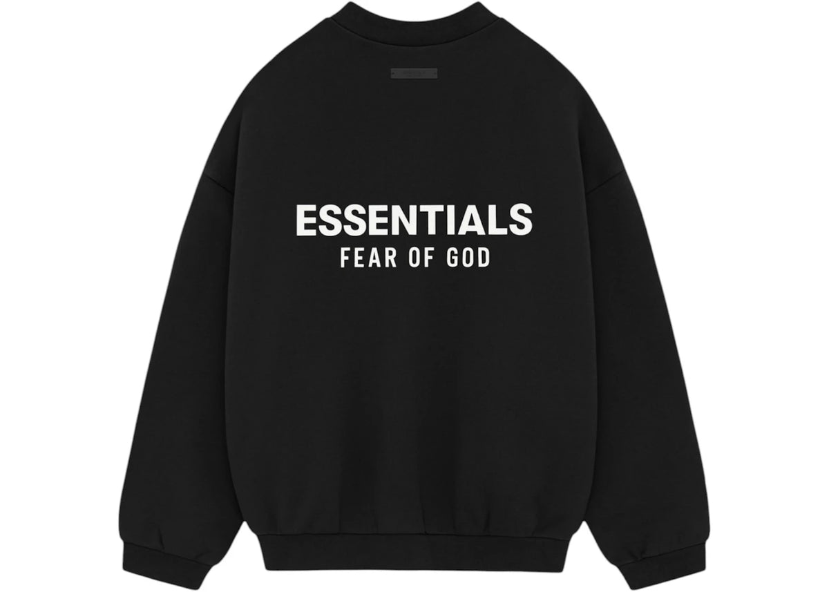 Fear of God Essentials Fleece Crewneck (FW24) Black