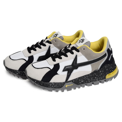 W6YZ Just Say Wizz Breeze 3-M Trainers White Black Taupe