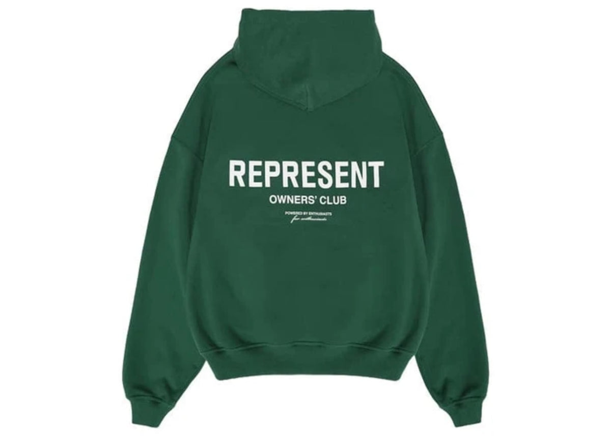 Represent Owner's Club Hoodie Racing Green/White