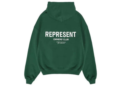 Represent Owner's Club Hoodie Racing Green/White
