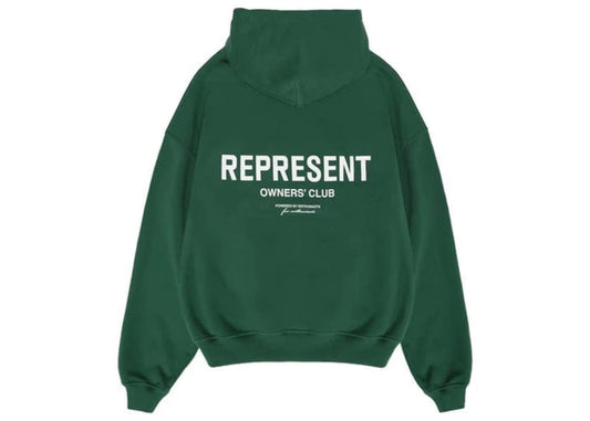 Represent Owner's Club Hoodie Racing Green/White
