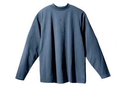 Yeezy Gap Balenciaga Logo Longsleeve Tee Dark Blue