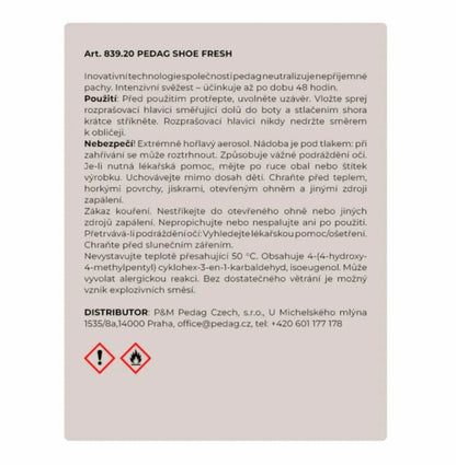 Pedag Sneaker Fresh - Dezodorant do topánok