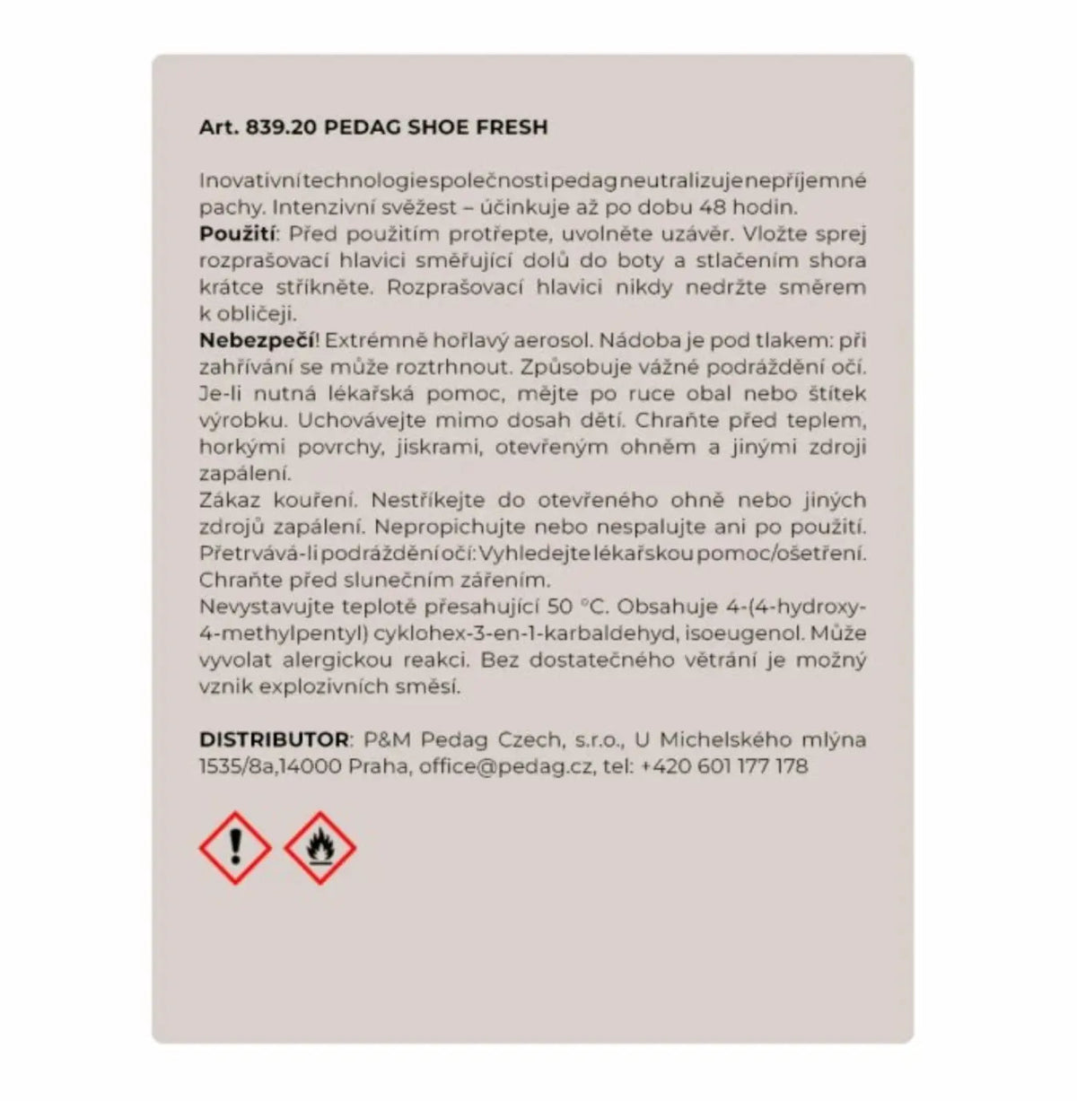 Pedag Sneaker Fresh - Dezodorant do topánok