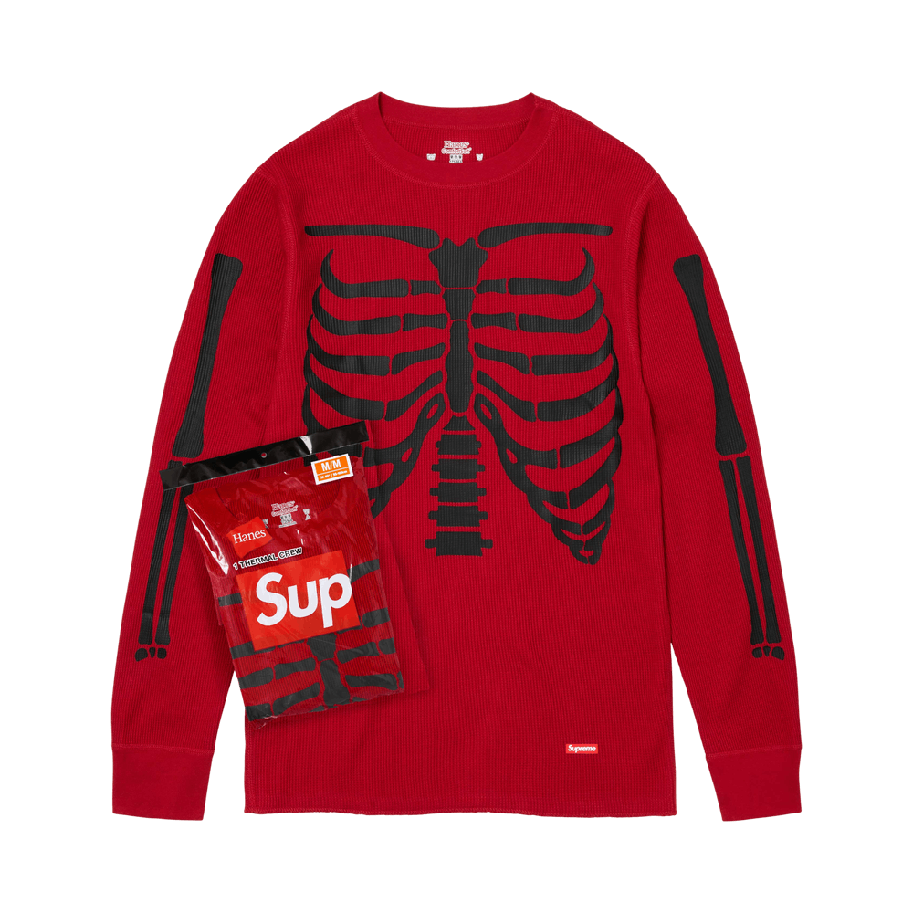 Supreme x Hanes Bones Thermal Crew (1 Pack) 'Red'