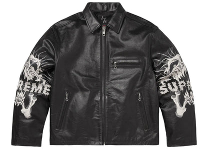 Supreme Y's by Yohji Yamamoto Leather Jacket Black