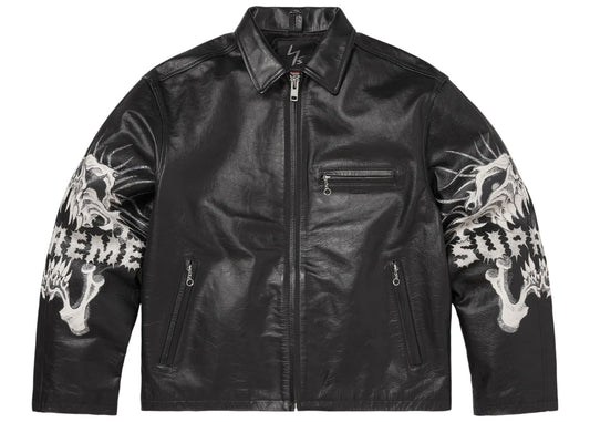 Supreme Y's by Yohji Yamamoto Leather Jacket Black