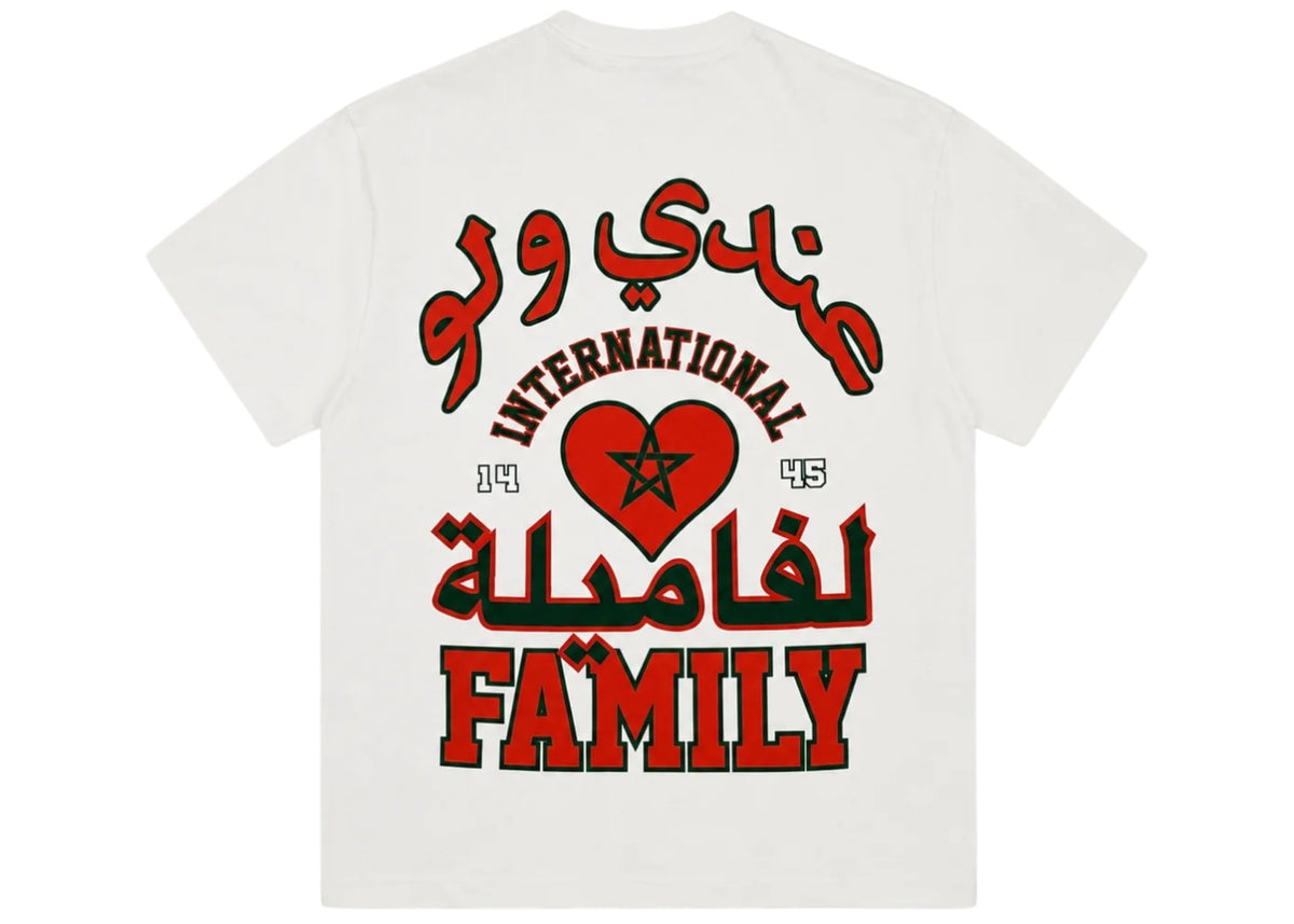 Corteiz Tee Family International Morocco White