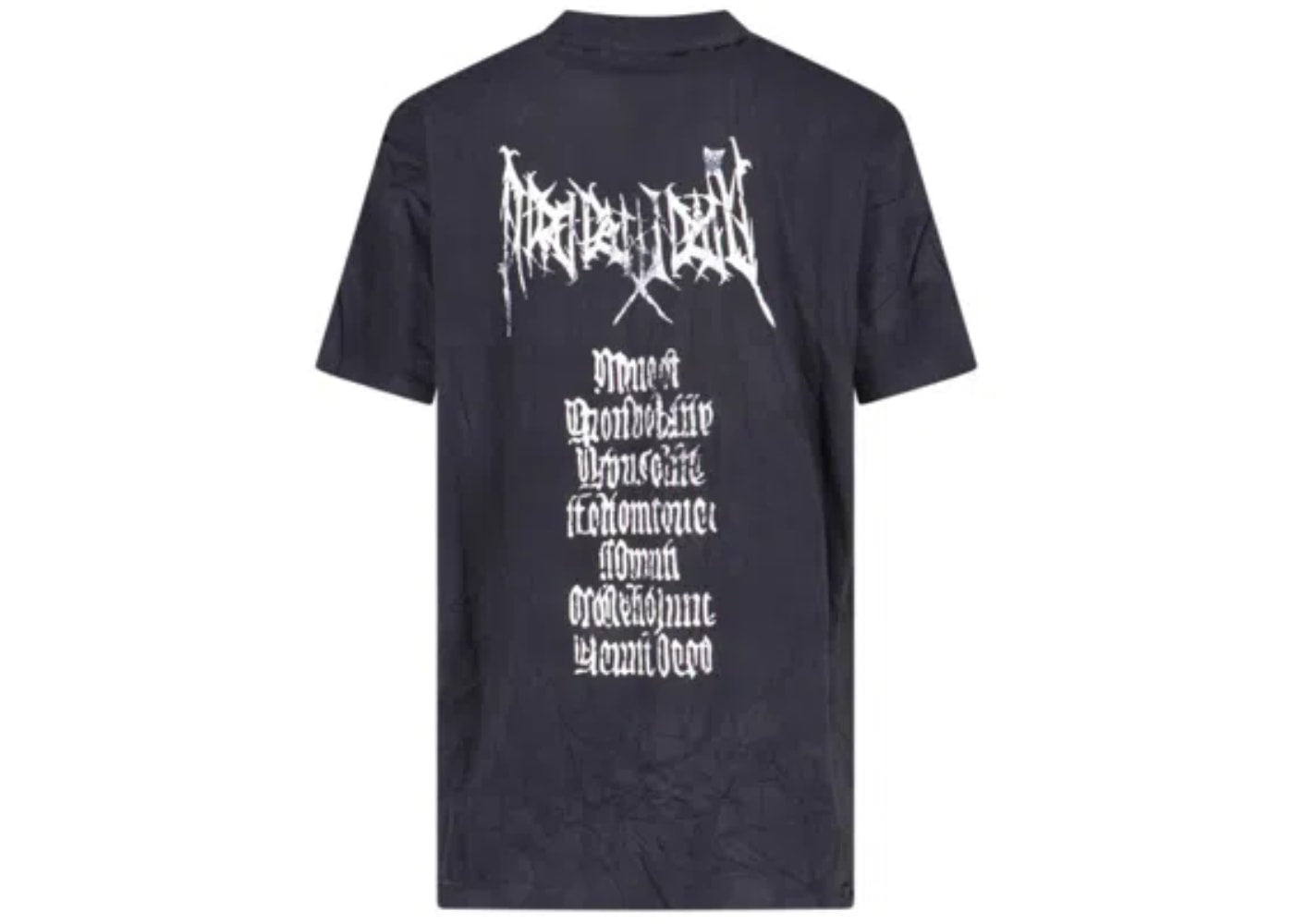 Balenciaga Metal Logo Oversized T-shirt Washed Black