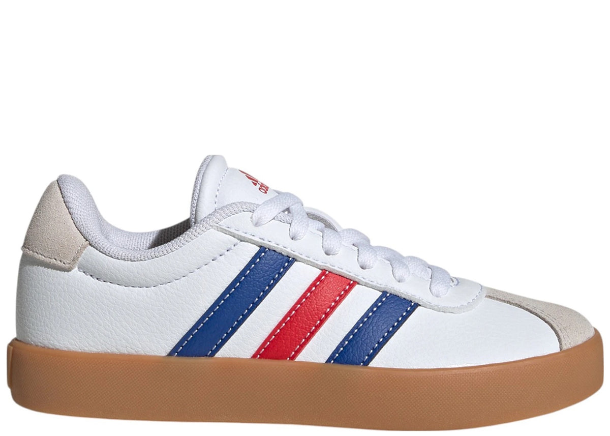 adidas VL Court 3.0 Cloud White Royal Blue Better Scarlet (GS)