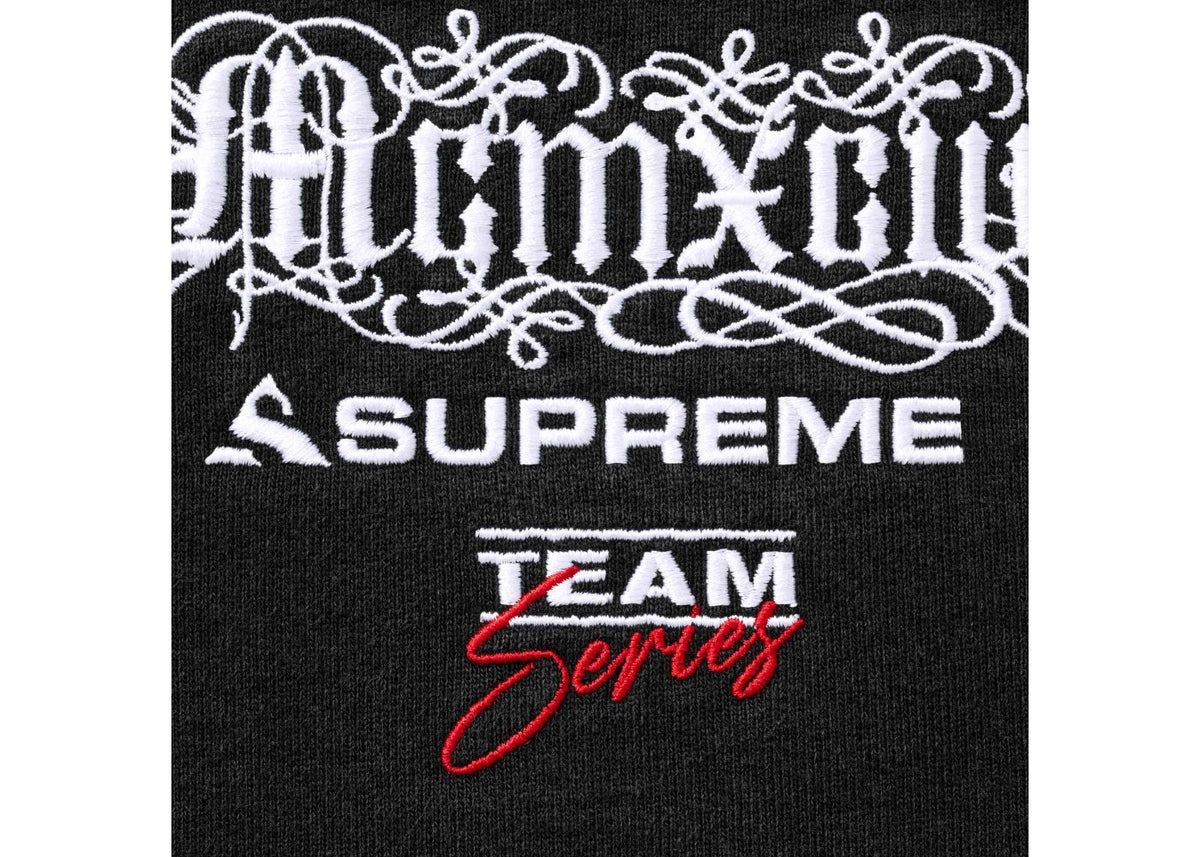 Supreme Racing Lined Zip Up Hooded Sweatshirt Hoodie Black
