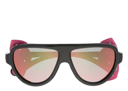 Moncler ML0089 Black Pink Leather Sunglasses