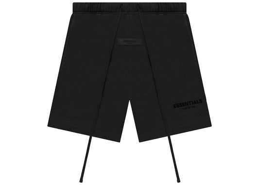 Fear of God Essentials Logo Track Shorts Stretch Limo Black
