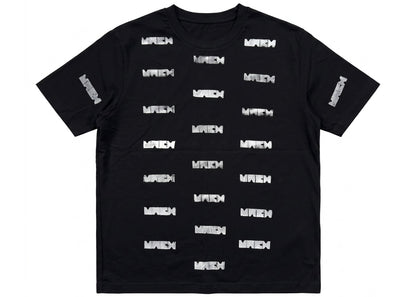 Mach Designs White All Over Print Classic Logo T-shirt Black