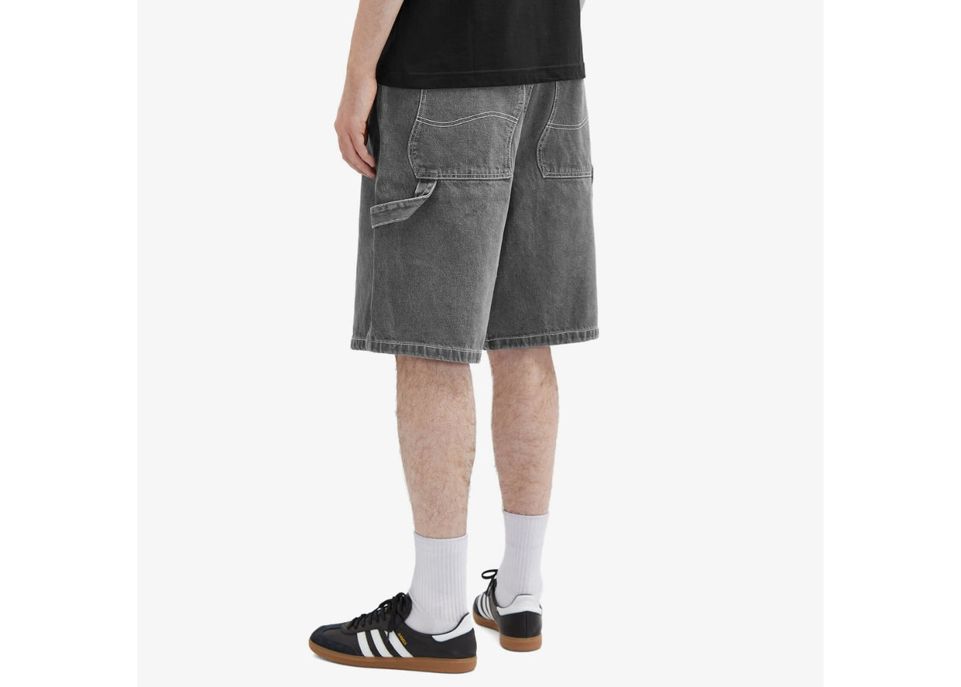 Dime Classic Denim Shorts Faded Grey Black