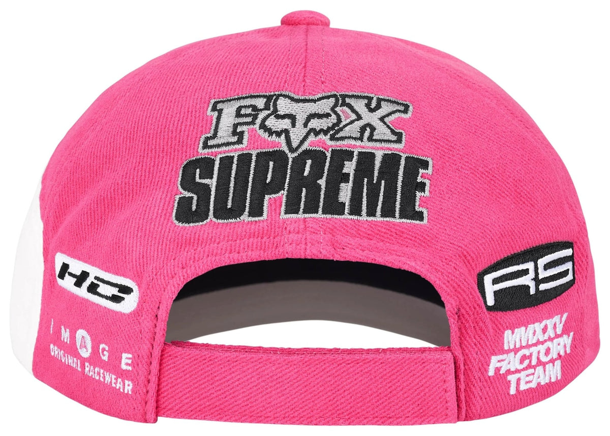 Supreme Fox Racing 6-Panel Cap (FW25) White Pink