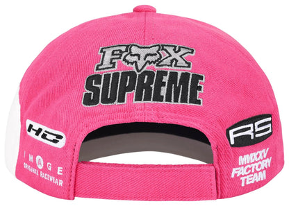 Supreme Fox Racing 6-Panel Cap (FW25) White Pink