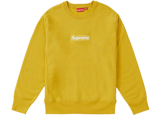 Supreme Box Logo Crewneck Mustard Yellow
