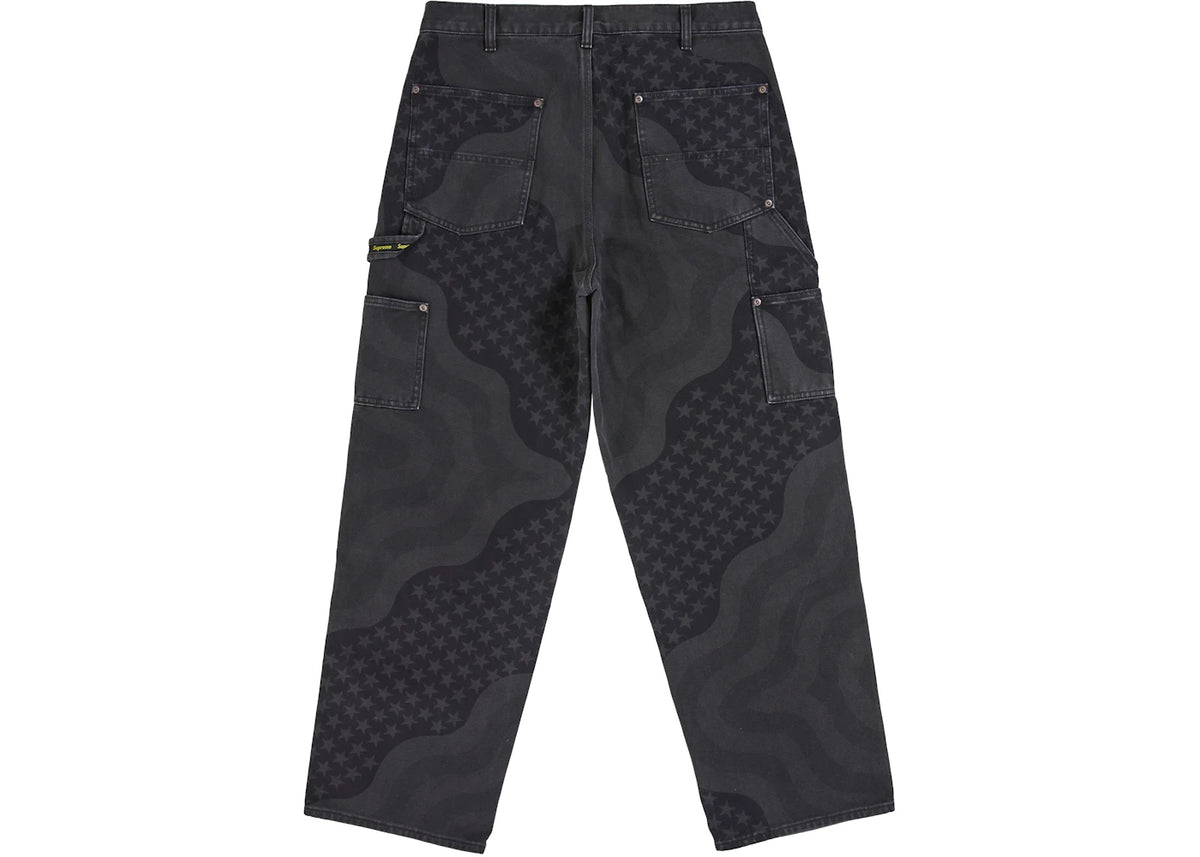 Supreme Flag Double Knee Painter Pant Black