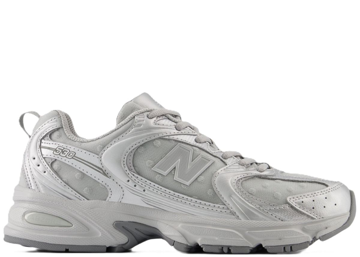 New Balance 530 Silver Metallic Raincloud Polka Dots