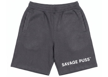 Savage Puss™ vintage black heavy shorts