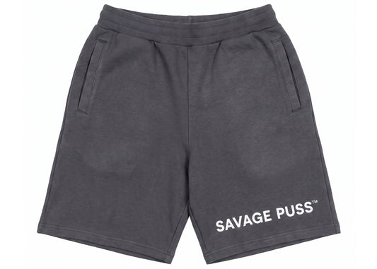Savage Puss™ vintage black heavy shorts