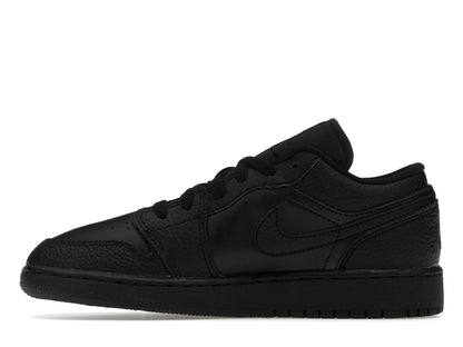 Jordan 1 Low Tumbled Leather Black (GS)
