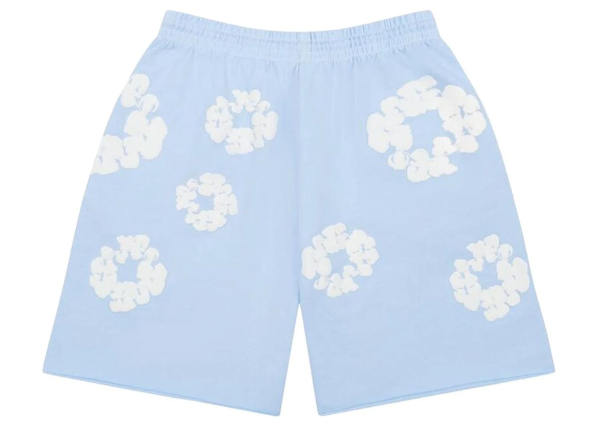 Denim Tears The Cotton Wreath Sweatshorts Powder Blue