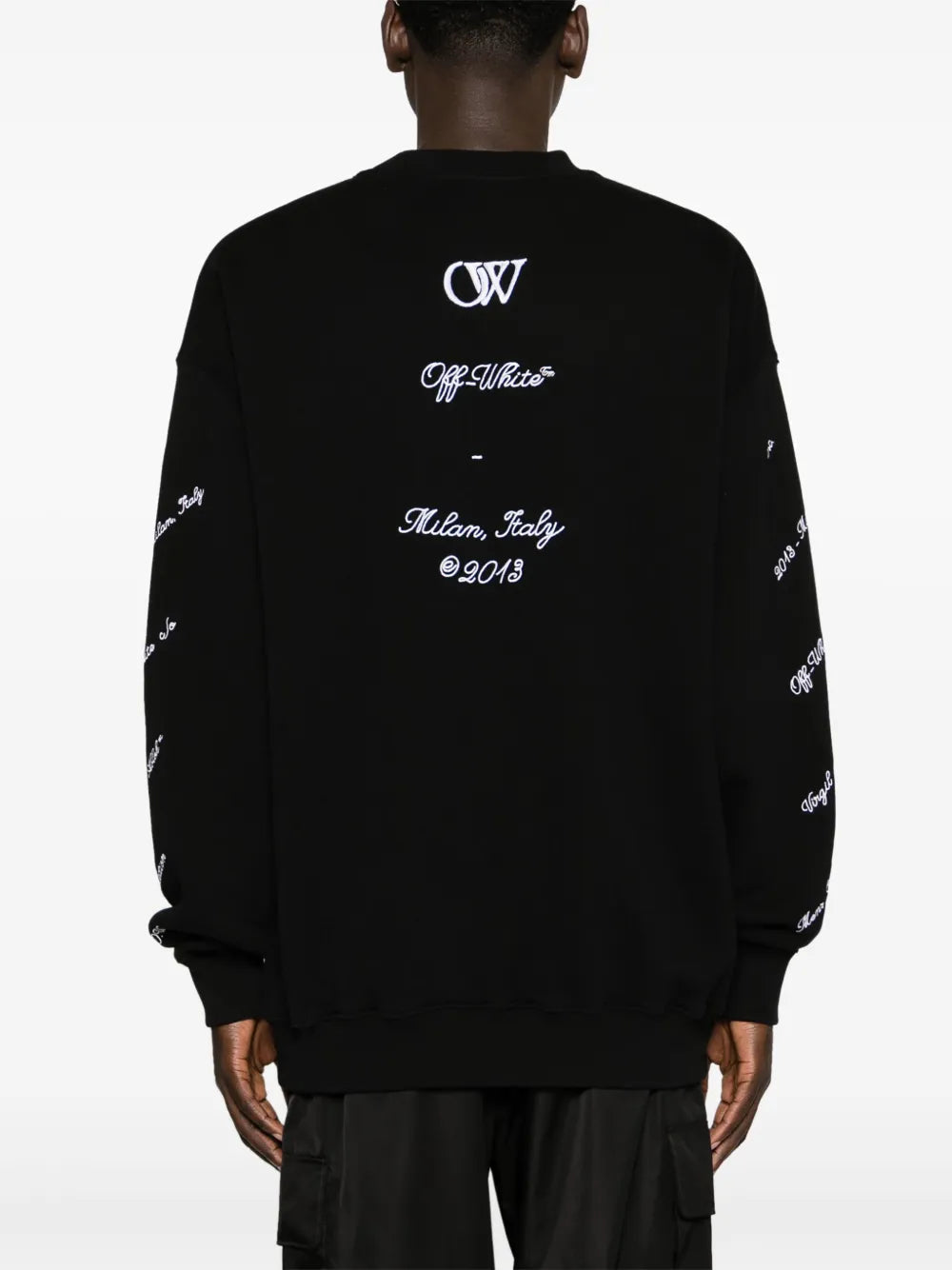 Off White 23 Abloh Logo Skate Sweatshirt Black
