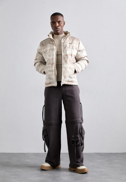 Filling Pieces Puffer Down Jacket Travertine Sand