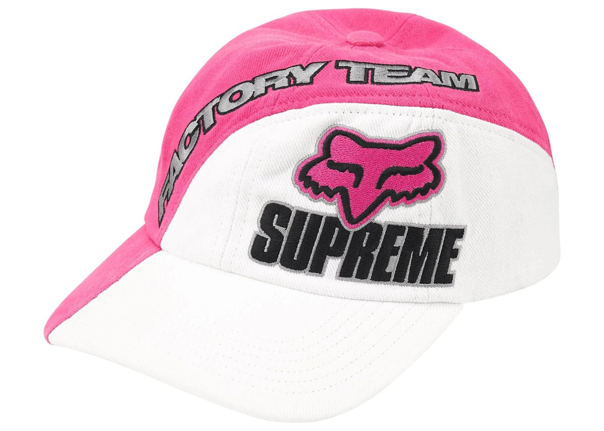 Supreme Fox Racing 6-Panel Cap (FW25) White Pink