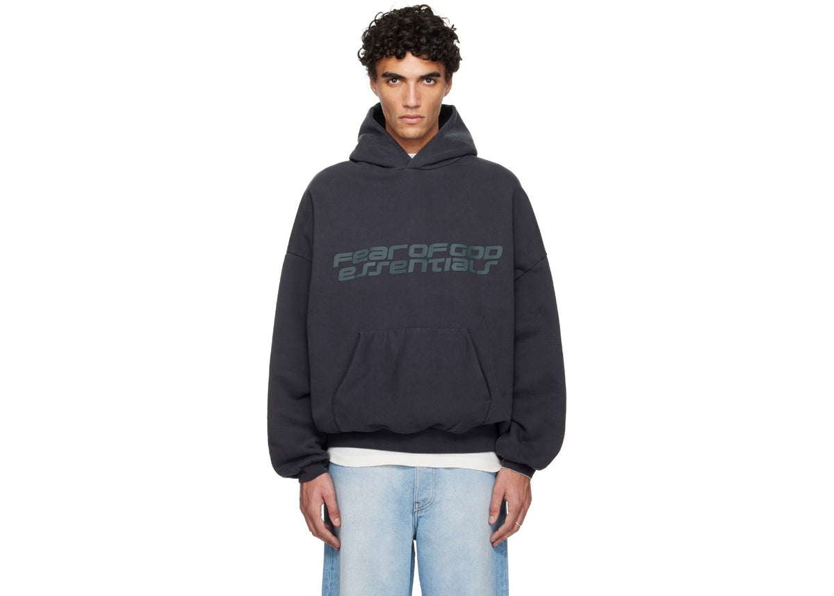 Fear of God Essentials Heavy Fleece 90's Hoodie Vintage Black