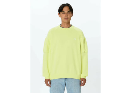 The North Face Evolution Simple Dome Oversized Crewneck Sweatshirt Green Yellow