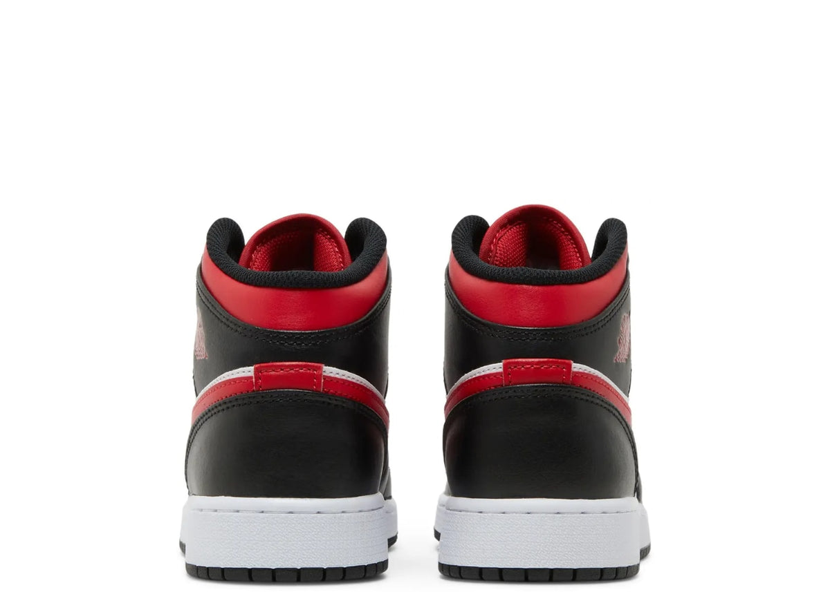 Air Jordan 1 Mid Black Fire Red (GS)