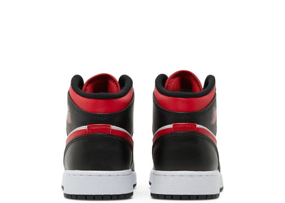 Air Jordan 1 Mid Black Fire Red (GS)