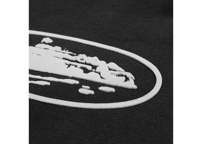 Corteiz Island Puff Print Open Hem Sweatpant Black