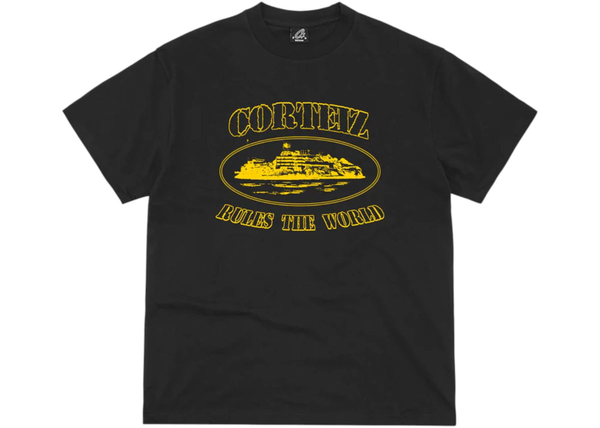Corteiz OG Alcatraz Tee Black Yellow