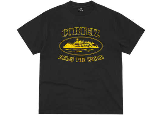 Corteiz OG Alcatraz Tee Black/Yellow