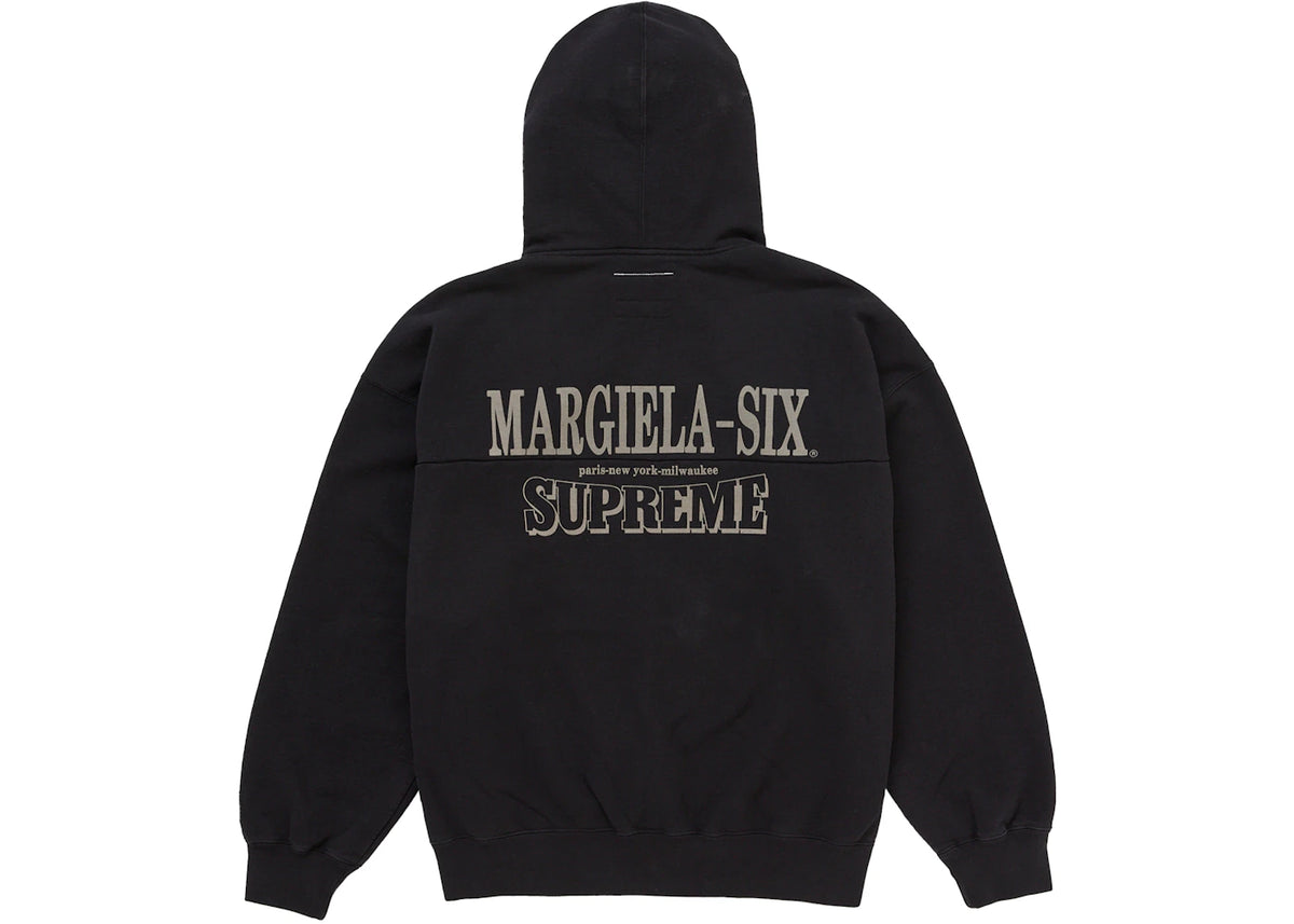 Supreme MM6 Maison Margiela Eagle Zip Up Hooded Sweatshirt Hoodie Black