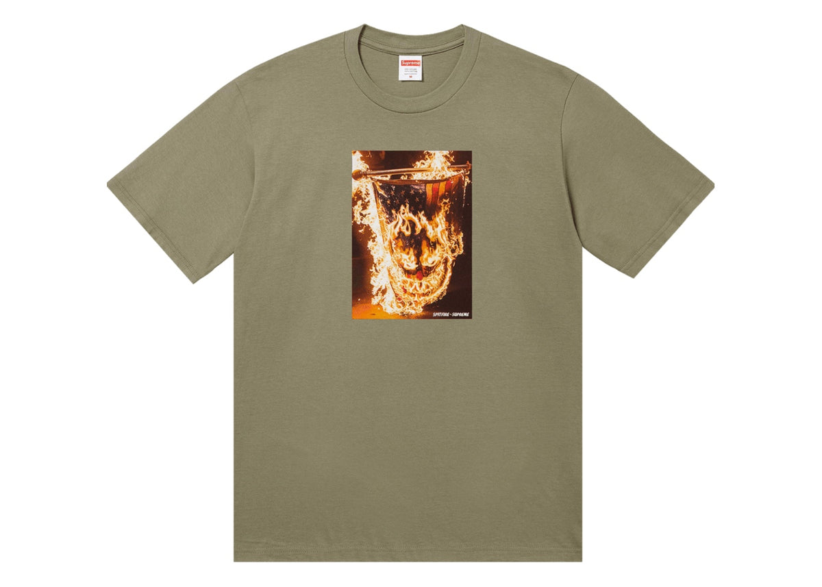 Supreme x Spitfire Flag Tee 'Light Olive'