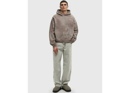 Rough. Olive Diffusion Hoodie Grey Brown