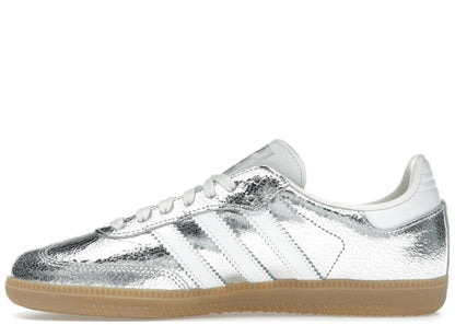adidas Samba OG Silver Metallic Cracked Leather (Women's)