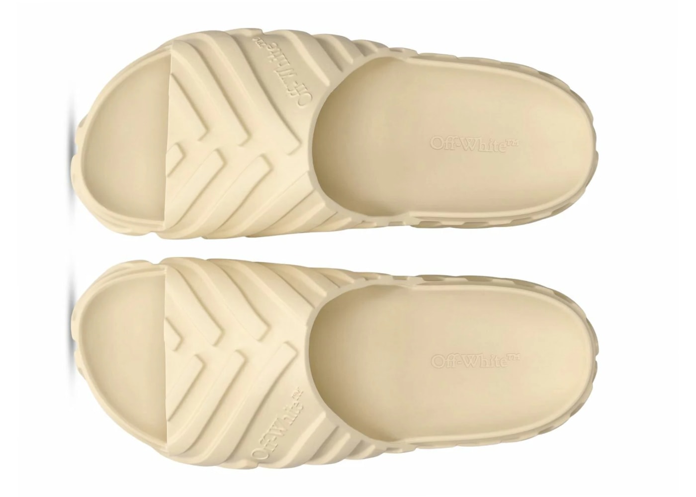 Off White Exploration Angora Rubber Slide Sandals