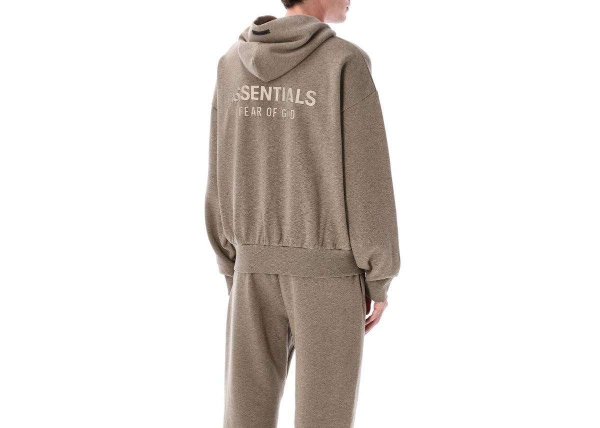 Fear of God Essentials Fleece Zip Up Hoodie Homestead Heather