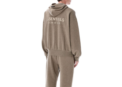 Fear of God Essentials Fleece Zip Up Hoodie Homestead Heather