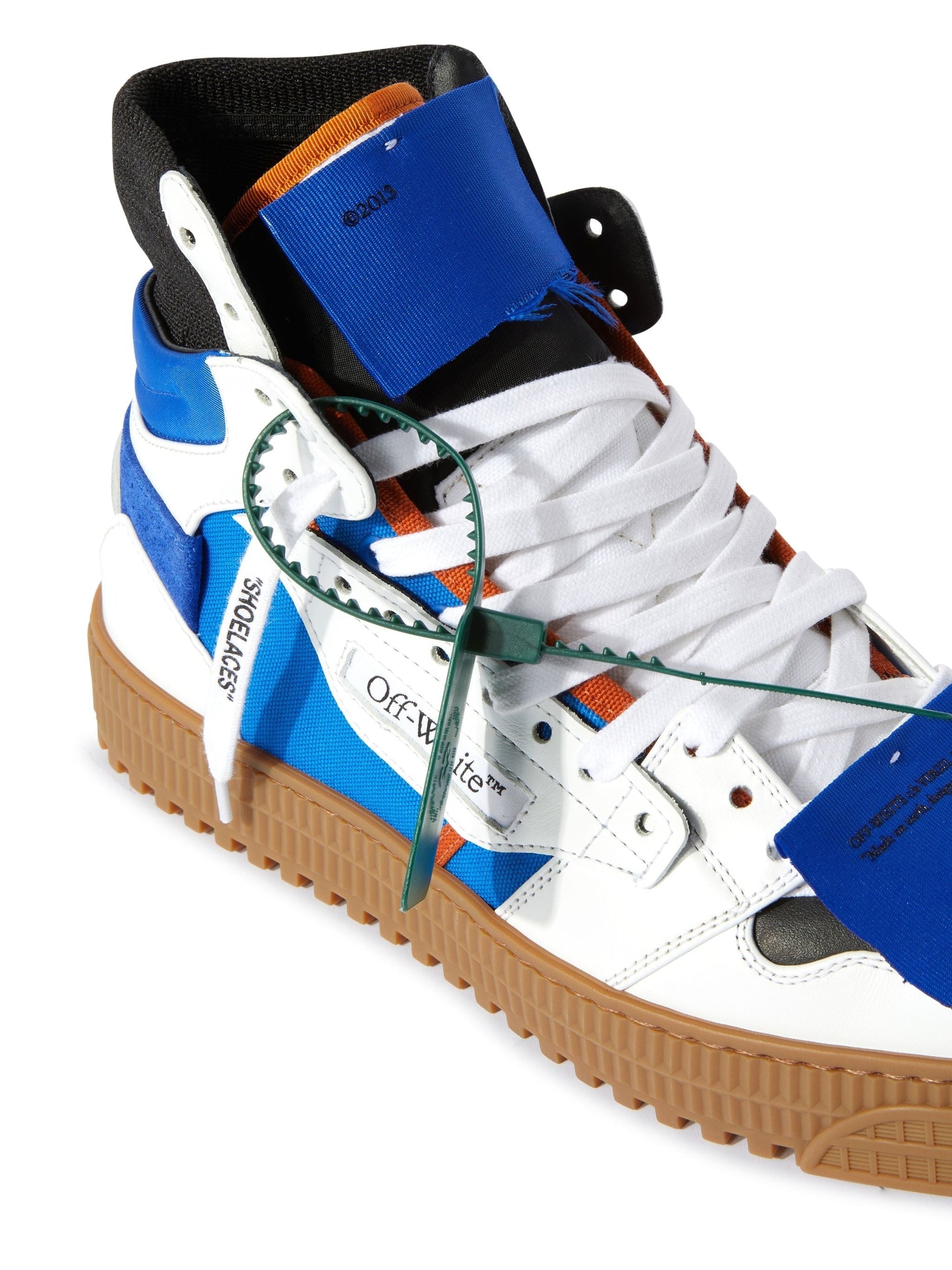 Off White 3.0 Off Court Calf Leather Blue Fluo White