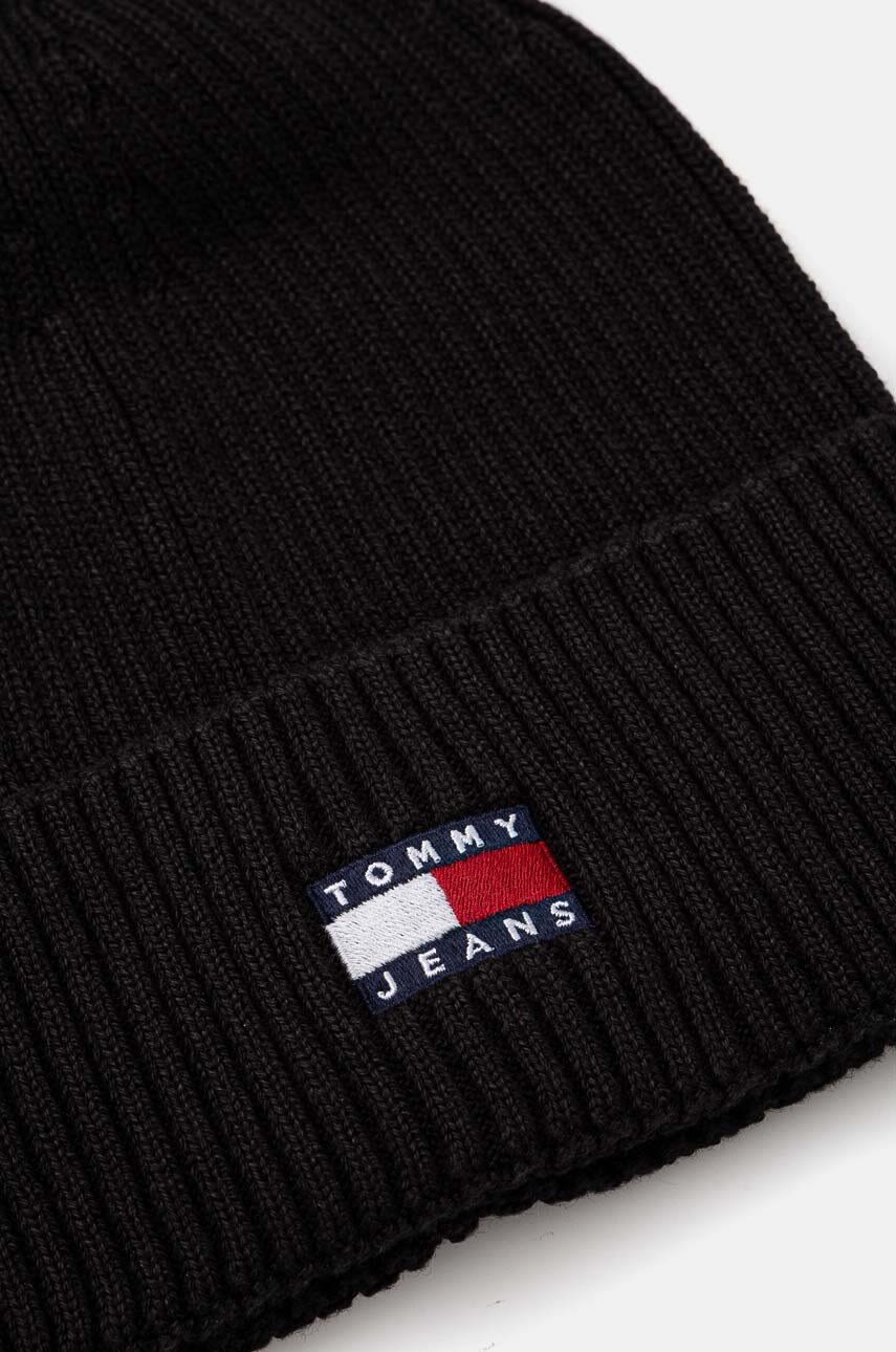 Tommy Jeans Cotton Beanie Black