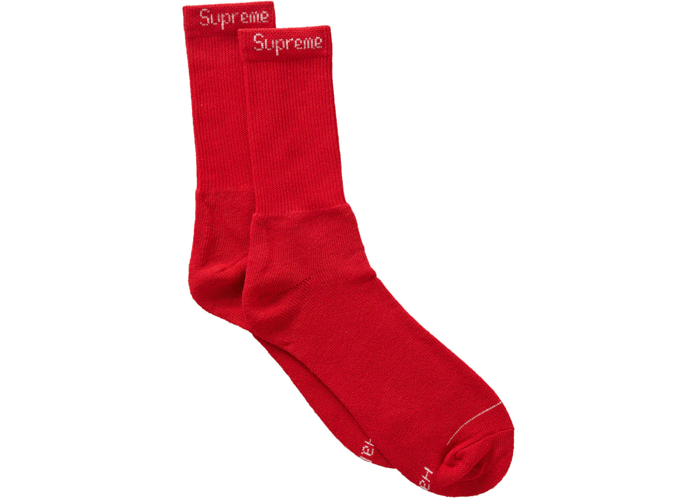 Supreme Hanes Socks (4 Pack) Red Ponožky