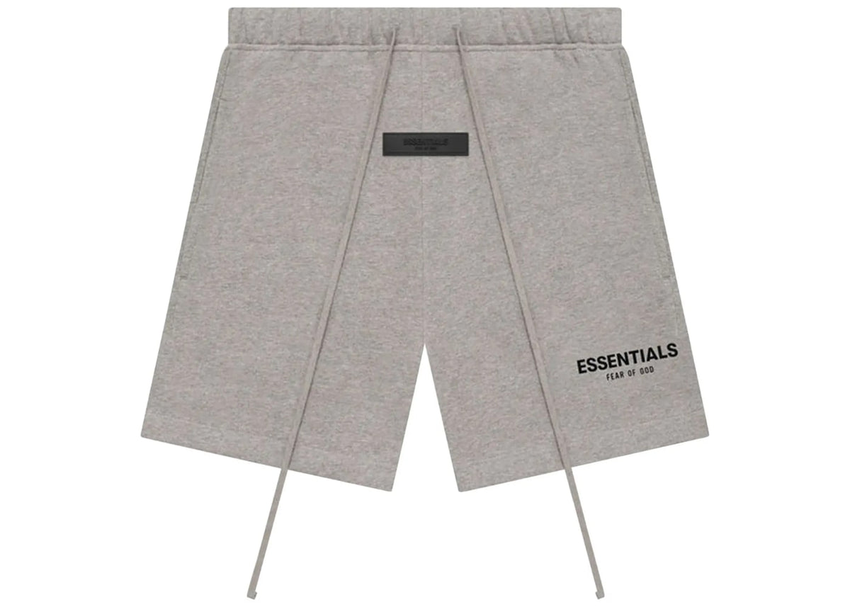 Fear of God Essentials Logo Track Shorts Dark Oatmeal Grey